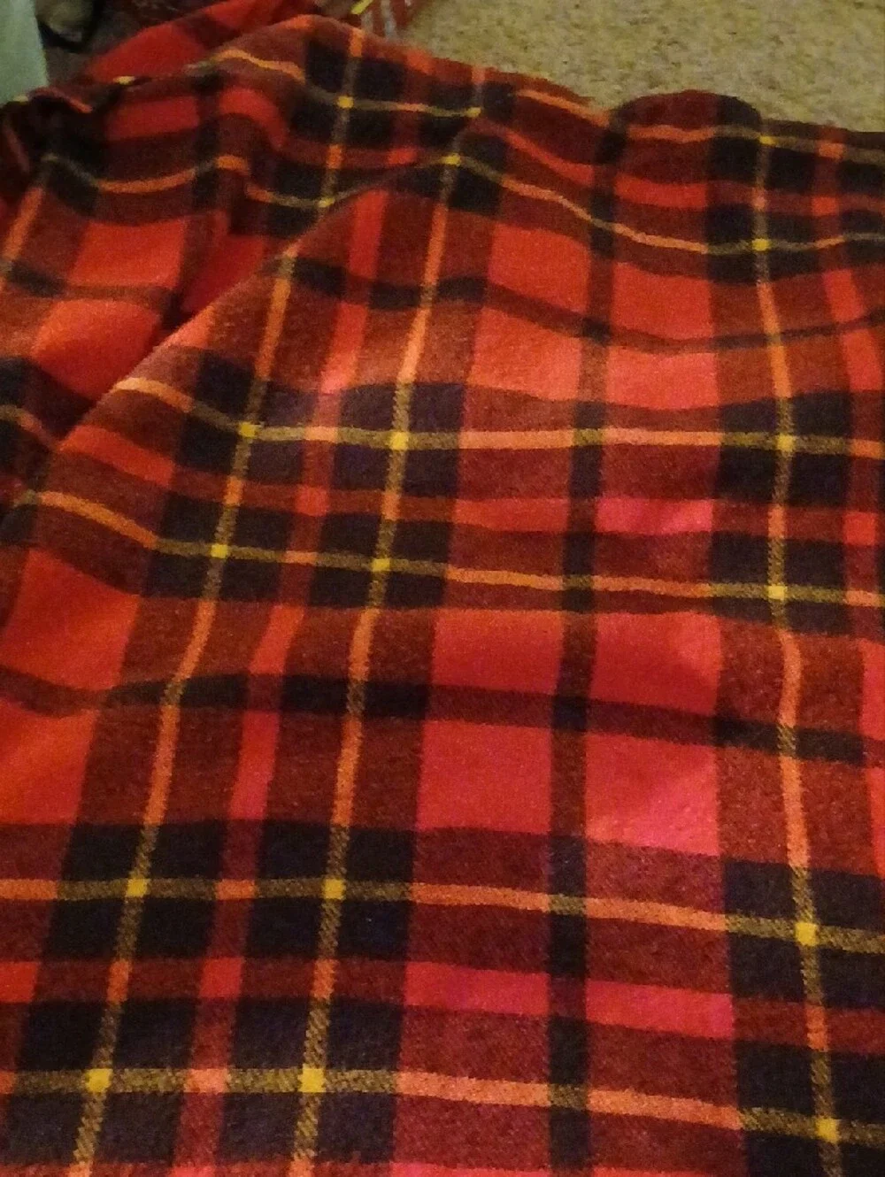 Red Plaid Holiday Throw Blanket - Brand Unspecified